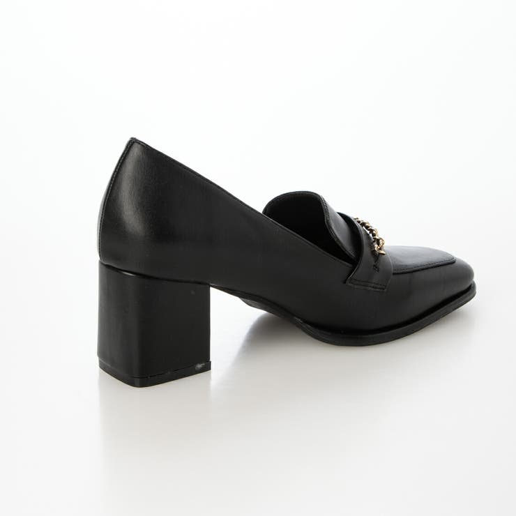 【美脚効果・クッション入り】スクエア6.5cmチェーンローファー | EVOL | 詳細画像9 