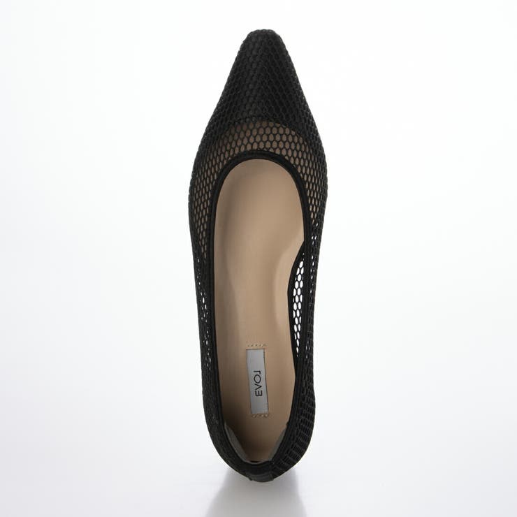 【柔らかい・クッション入り】ポインテッドネットメッシュパンプス | EVOL | 詳細画像11 