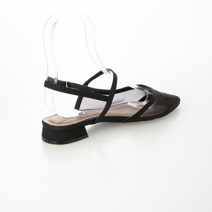 【柔らかい・クッション入り】ポインテッドチュールバックバンドパンプス | EVOL | 詳細画像13 