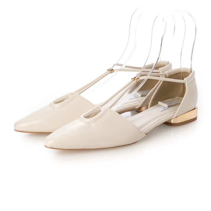 IV(アイボリー) | 【柔らかい・クッション入り】メタルヒールストラップパンプス | EVOL