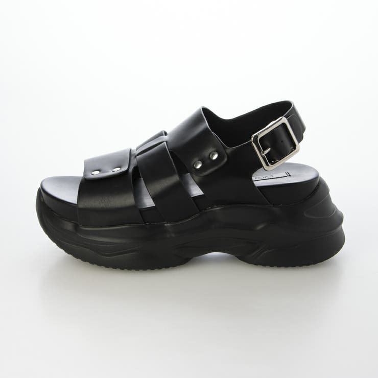 【XS-LLサイズ展開・軽量】厚底スタッズベルトサンダル | EVOL | 詳細画像13 