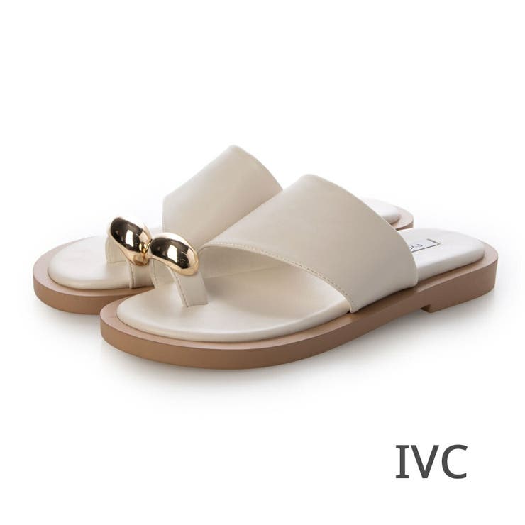 IVC(アイボリーコンビ) | 【軽量・クッション入り】メタルリングフラットトングサンダル | EVOL