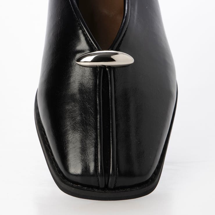 【柔らかい・22.0-25.0cm展開】スクエアメタルフラットパンプス | EVOL | 詳細画像17 