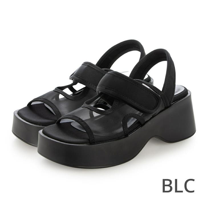 BLC(ブラックコンビ) | 【XS-LLサイズ展開・軽量】スクエア厚底ベルトサンダル | EVOL