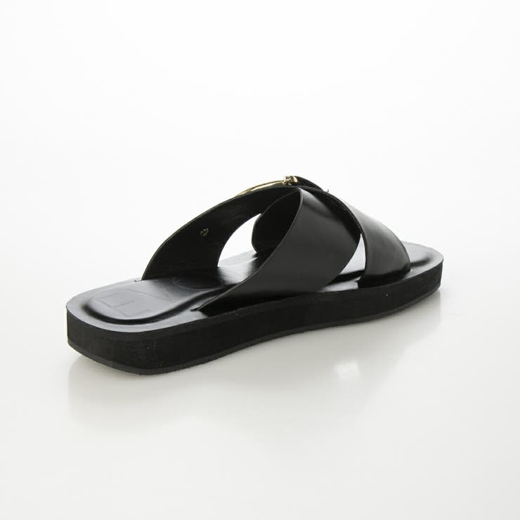 ゴールドバックルクロスベルトフラットサンダル | EVOL | 詳細画像4 