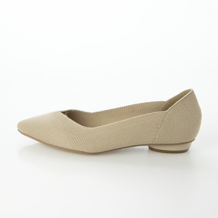 Vカットニットローヒールポインテッドパンプス | EVOL | 詳細画像6 