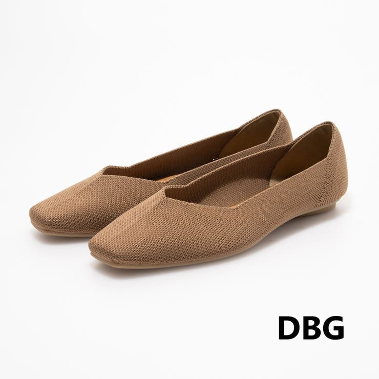 Vカットニットスクエアフラットパンプス | EVOL | 詳細画像6 