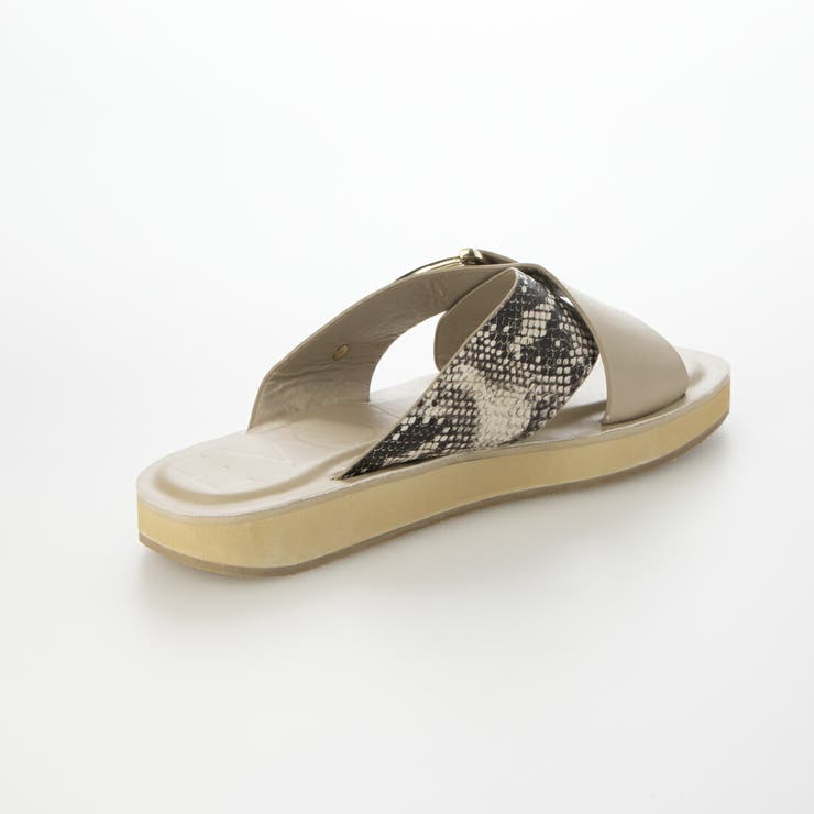 ゴールドバックルクロスベルトフラットサンダル | EVOL | 詳細画像16 