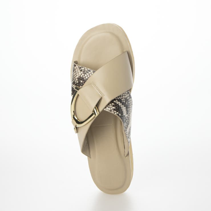 ゴールドバックルクロスベルトフラットサンダル | EVOL | 詳細画像17 