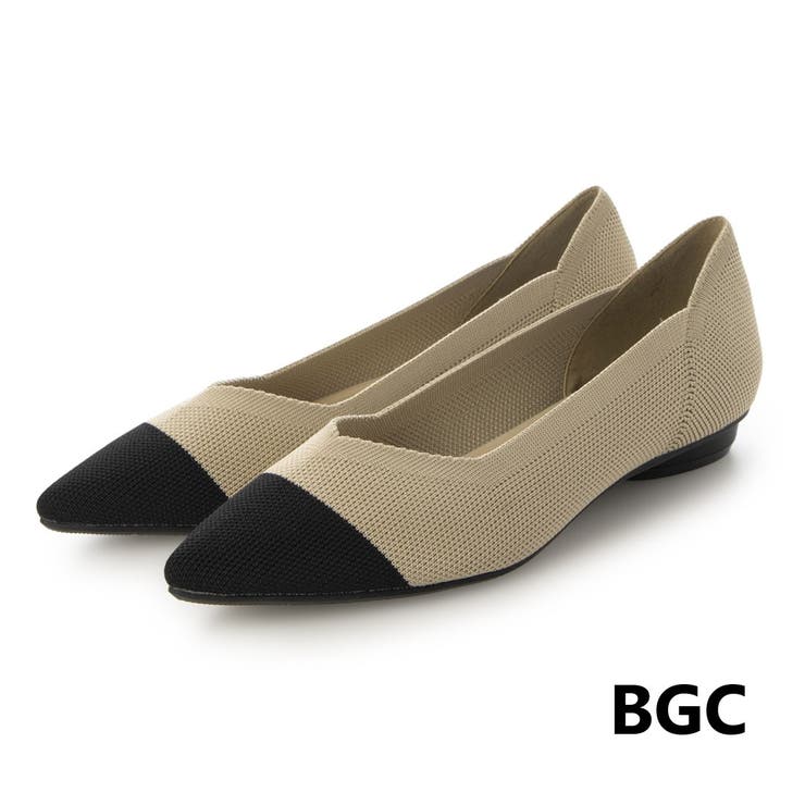 Vカットニットローヒールポインテッドパンプス | EVOL | 詳細画像14 