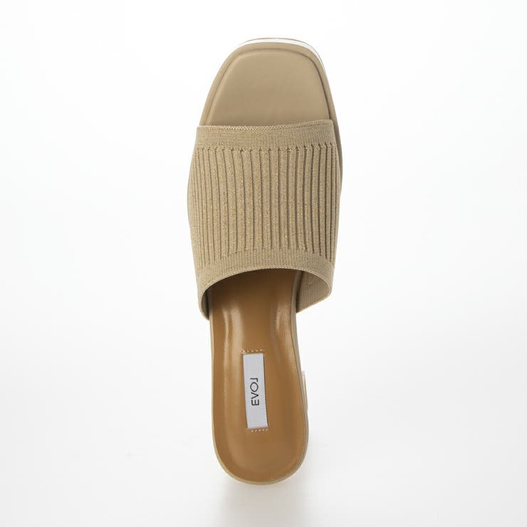 ニットクリアヒールスクエアサンダル | EVOL | 詳細画像17 