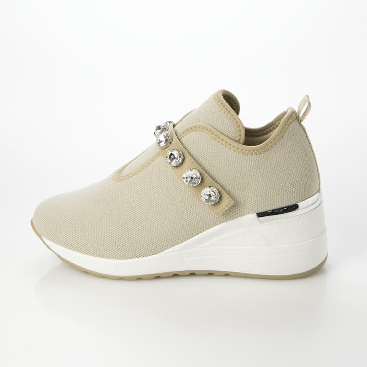 ビジューベルトヒールアップスニーカー[品番：EVOW0001002]｜EVOL