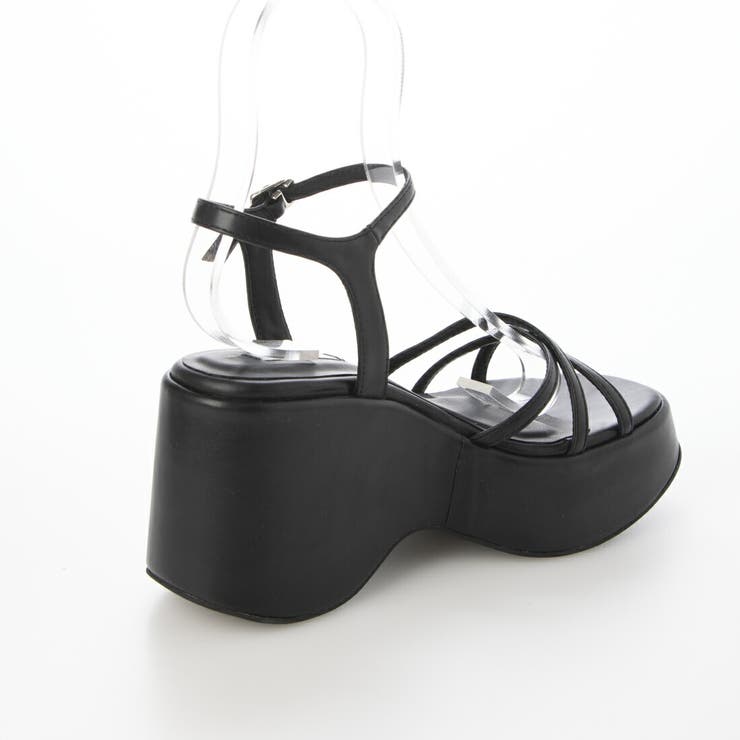 厚底ウエッジラインデザインサンダル | EVOL | 詳細画像3 