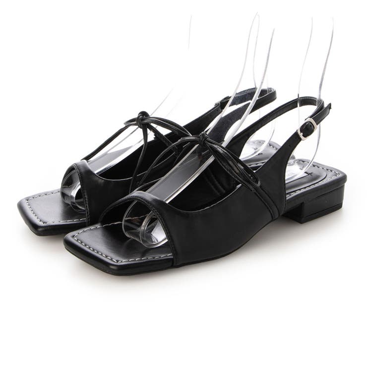 スクエアリボンサンダル | EVOL | 詳細画像1 