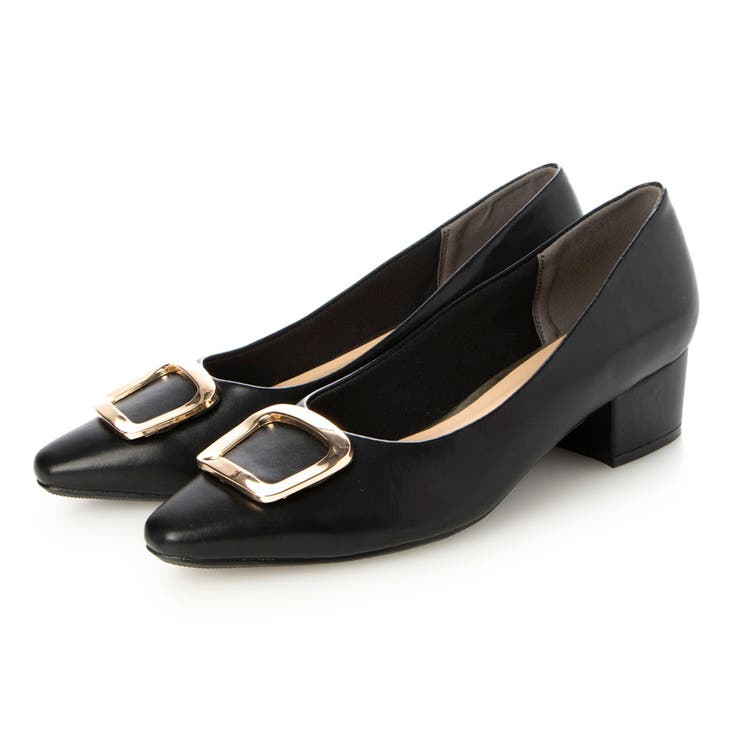 晴雨兼用バックル4.5cヒールパンプス | EVOL | 詳細画像1 