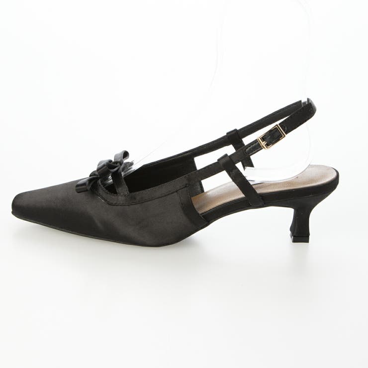 リボンバックストラップスクエアパンプス | EVOL | 詳細画像1 