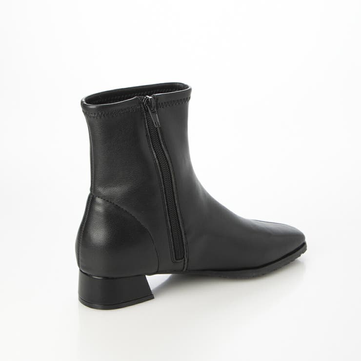 晴雨兼用スクエア3cmヒールショートブーツ | EVOL | 詳細画像3 