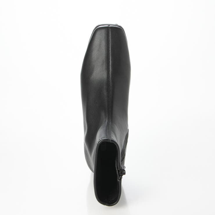 晴雨兼用スクエア3cmヒールショートブーツ | EVOL | 詳細画像4 