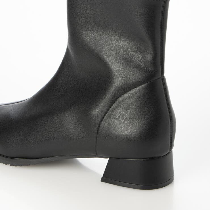 晴雨兼用スクエア3cmヒールショートブーツ | EVOL | 詳細画像5 