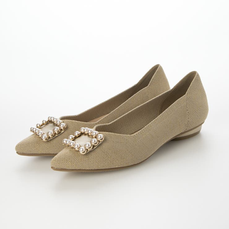 ソフトニットVカットパールバックルパンプス | EVOL | 詳細画像6 