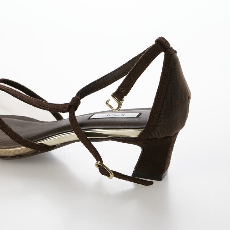 【軽量・柔らかい】Tストラップチュールパンプス | EVOL | 詳細画像8 