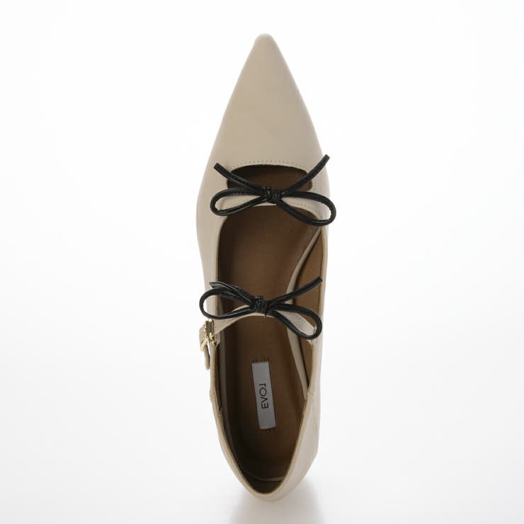 【軽量・柔らかい】ダブルリボンポインテッドパンプス | EVOL | 詳細画像8 
