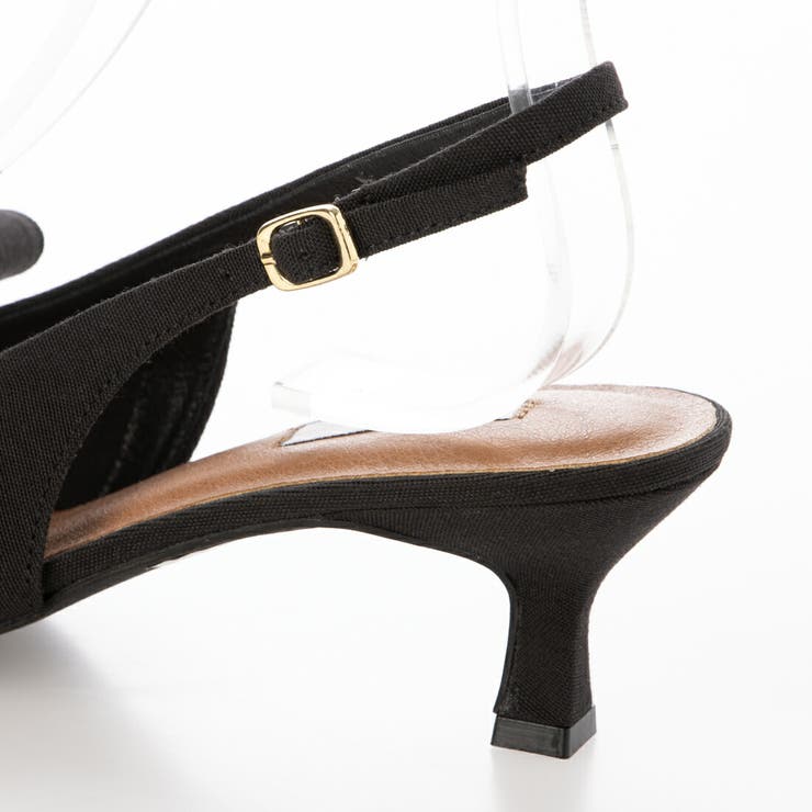 【クッション入り・柔らかい】2way取り外しリボンバックストラップパンプス | EVOL | 詳細画像4 