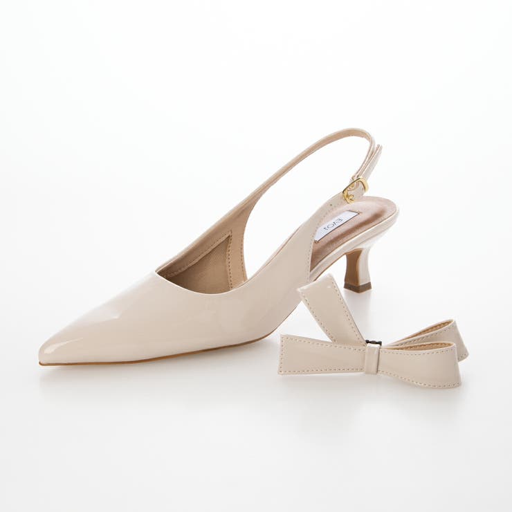 【クッション入り・柔らかい】2way取り外しリボンバックストラップパンプス | EVOL | 詳細画像10 