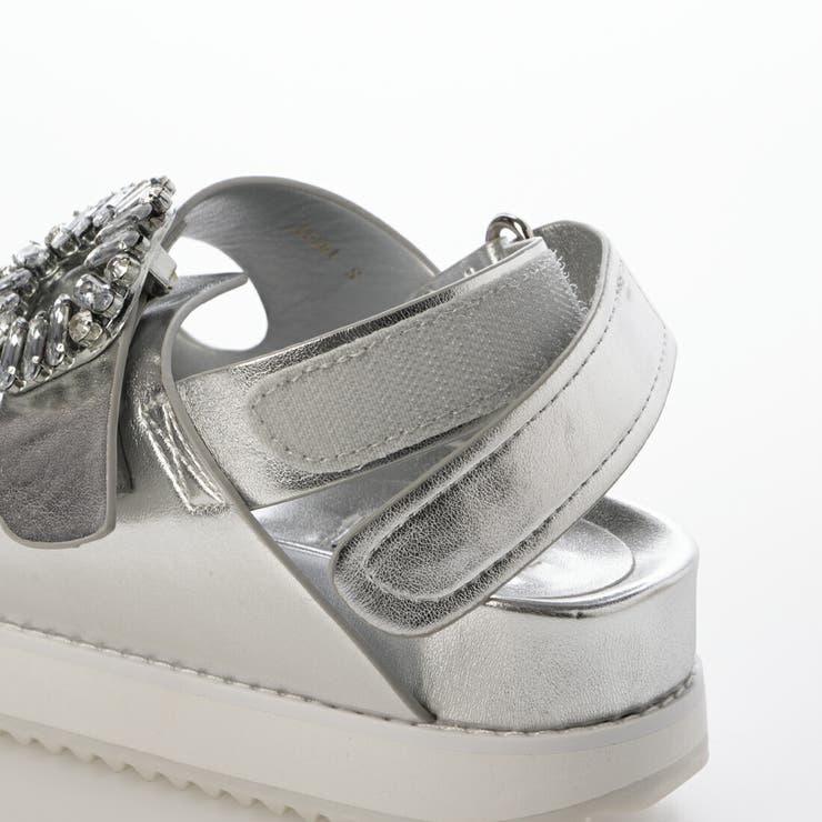 【クッション入り】厚底ビジューバックルサンダル | EVOL | 詳細画像8 