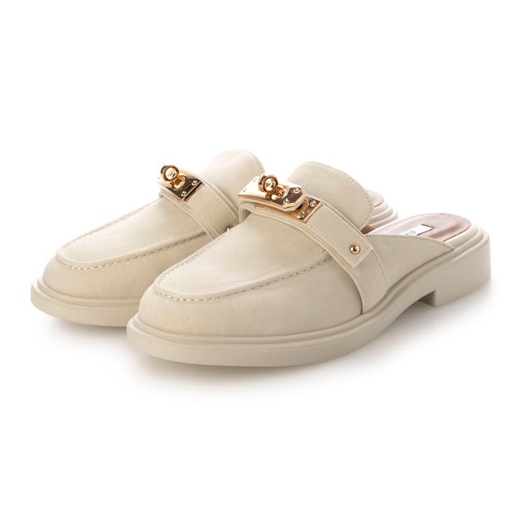 IVS(アイボリースエード) | 【クッション入り・柔らかい】バックルローファーミュール | EVOL