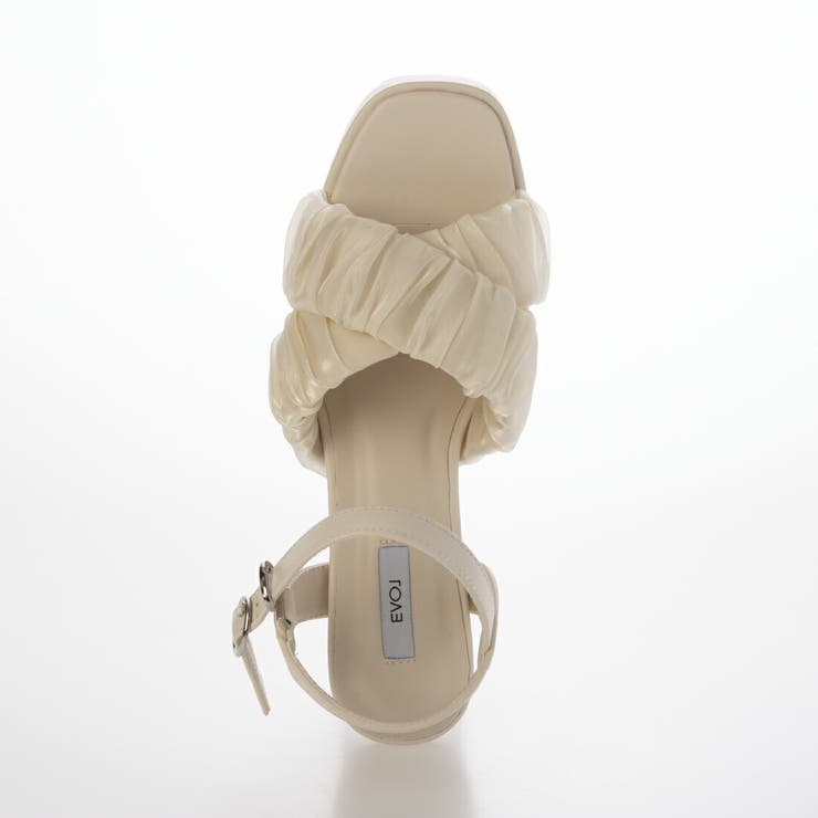 【クッション入り・柔らかい】クロスシャーリングクリアヒールサンダル | EVOL | 詳細画像7 