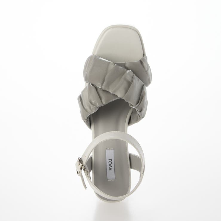 【クッション入り・柔らかい】クロスシャーリングクリアヒールサンダル | EVOL | 詳細画像11 