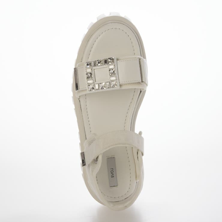 【クッション入り・柔らかい】ビジューバックルベルトサンダル | EVOL | 詳細画像7 