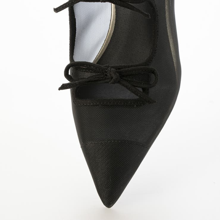 【クッション入り・柔らかい】ダブルリボンチュールミュール | EVOL | 詳細画像4 