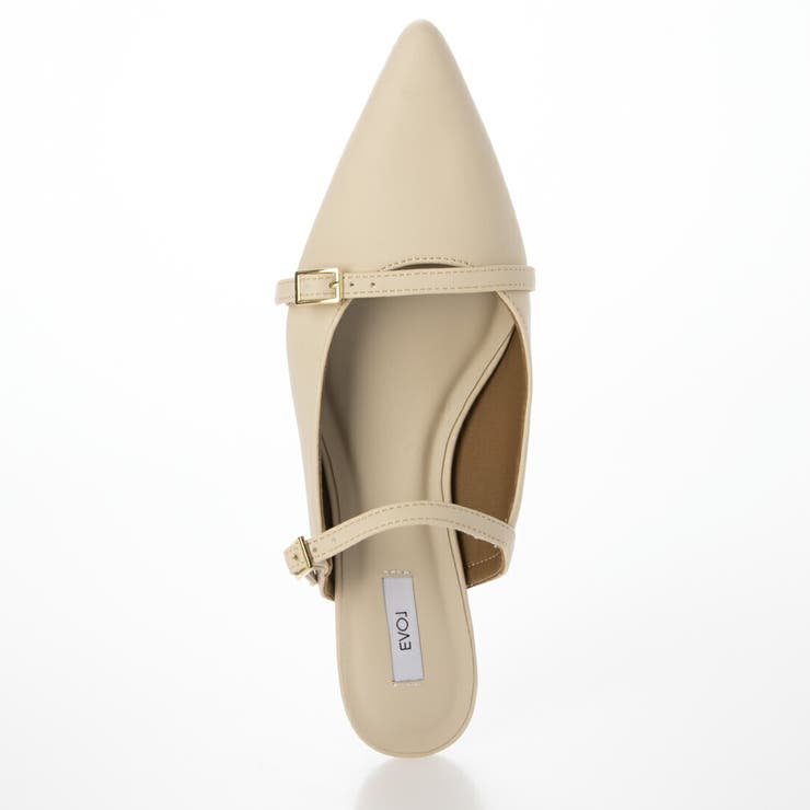 【柔らかい・クッション入り】ダブルベルトポインテッドミュール | EVOL | 詳細画像7 