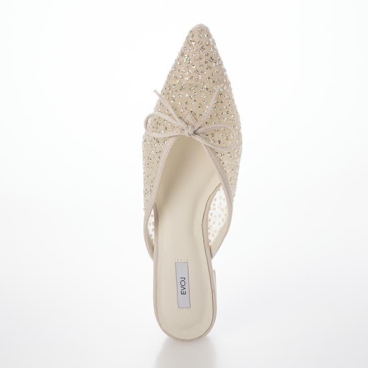 【柔らかい・クッション入り】Vカットリボンバレエミュール | EVOL | 詳細画像15 