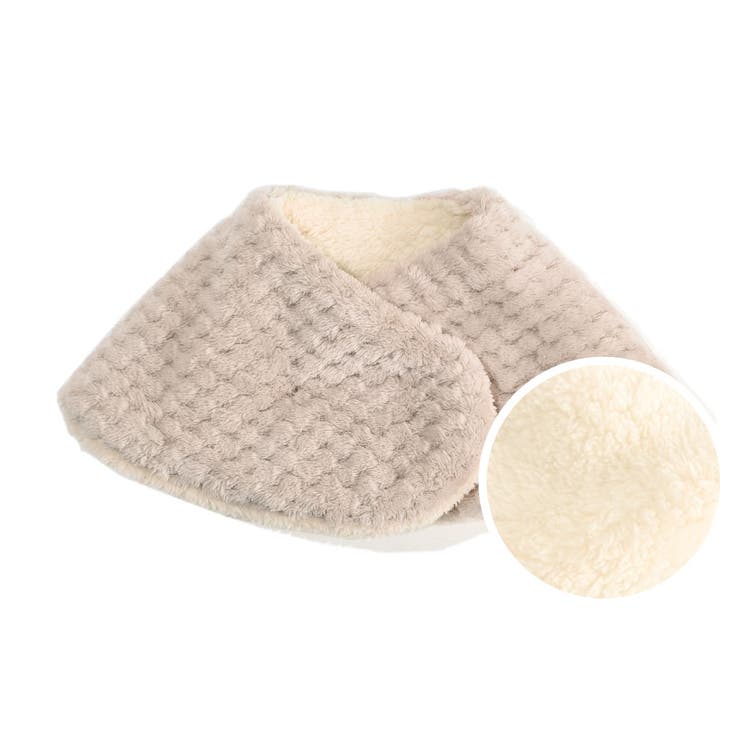 【ワッフル】グレージュ | おやすみマフラー リバーシブル マフラー | exrevo