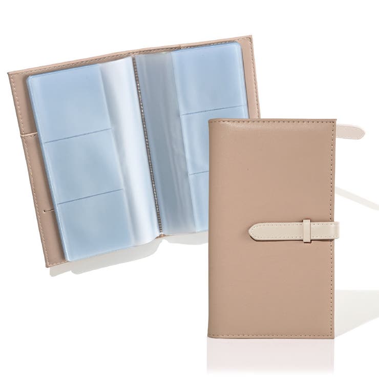 グレージュ×エクリュ | カードケース レディース 120枚収納 | exrevo