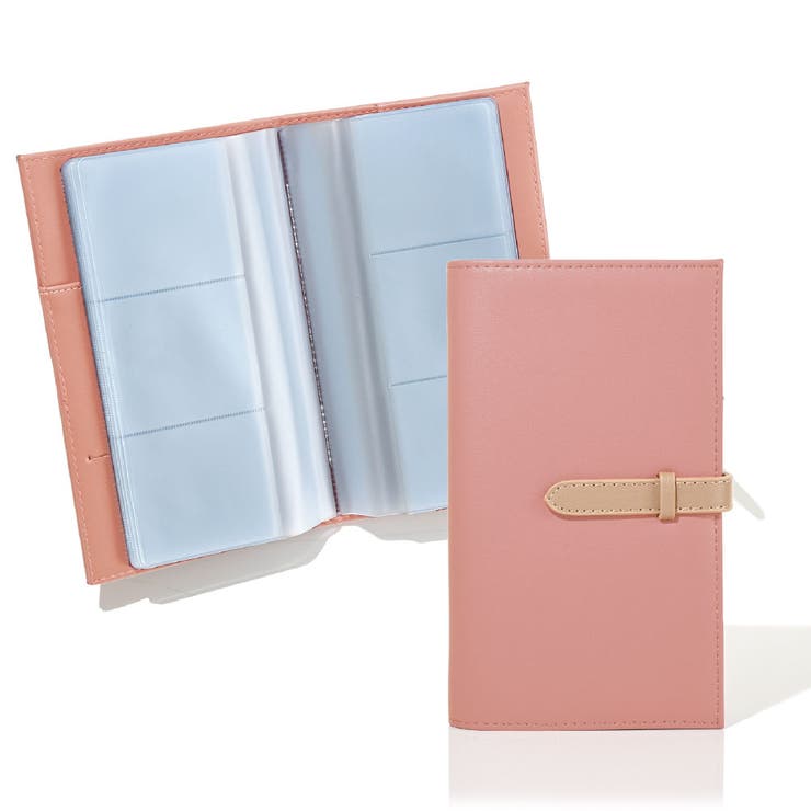 サクラ×ベージュ | カードケース レディース 120枚収納 | exrevo