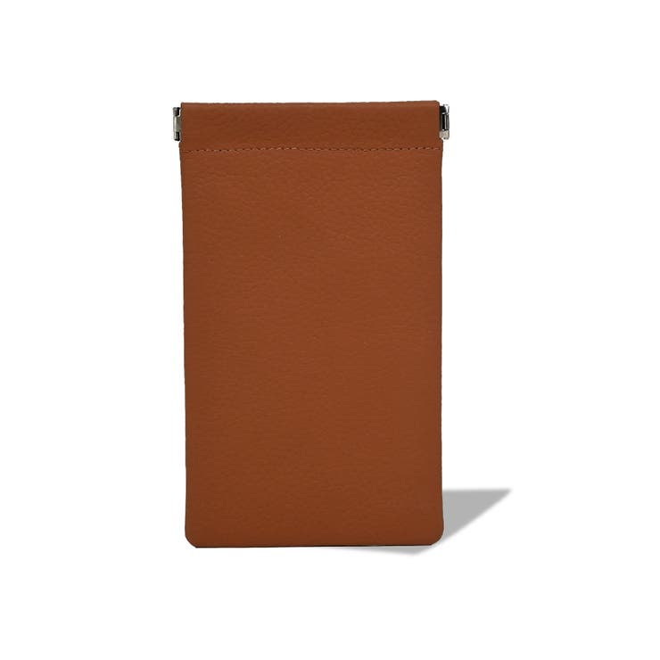 キャラメル | 牛革 バネ口ポーチ レザー | exrevo