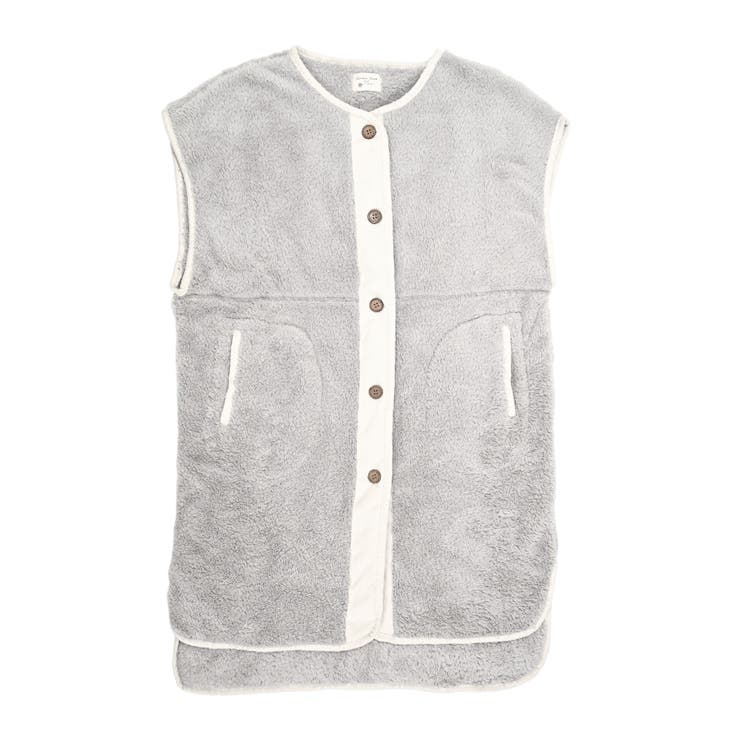 ライトグレー | ルームウェア ファーベスト 着る毛布 | exrevo