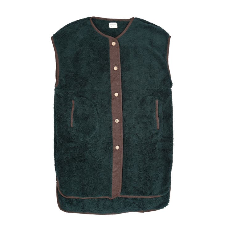 モスグリーン | ルームウェア ファーベスト 着る毛布 | exrevo