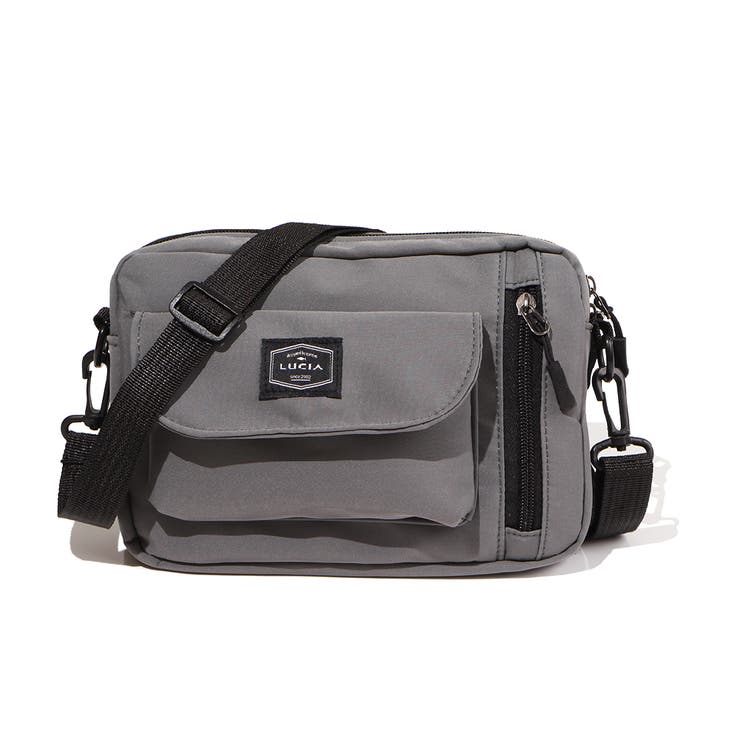 チャコールグレー | ボディバッグ きれいめ ナイロン | exrevo