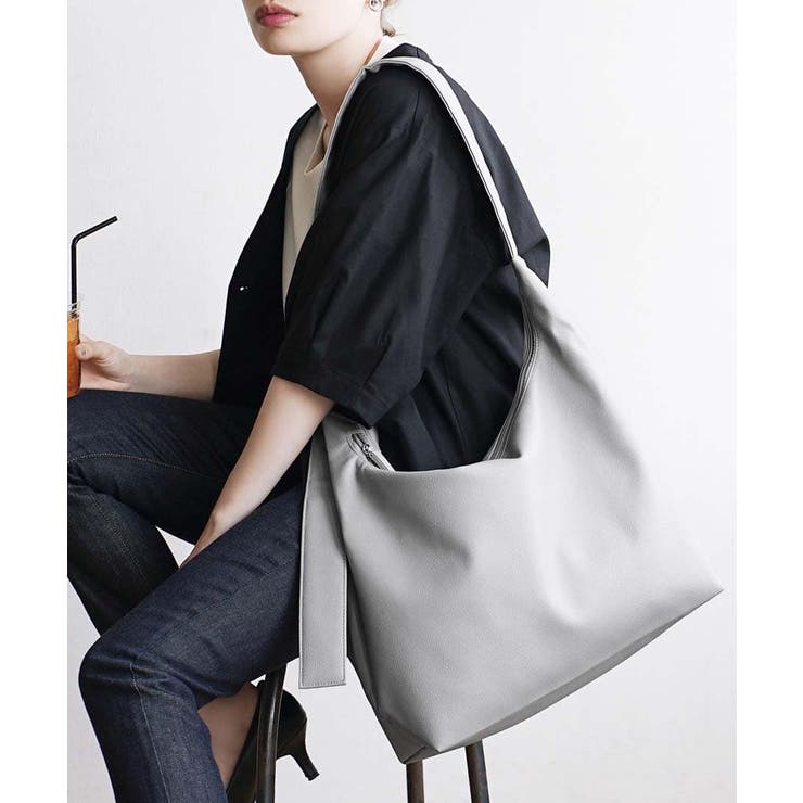 グレー | ソフトラウンド ワンショルダーバッグ［ラージ］ | e-zakkamania stores