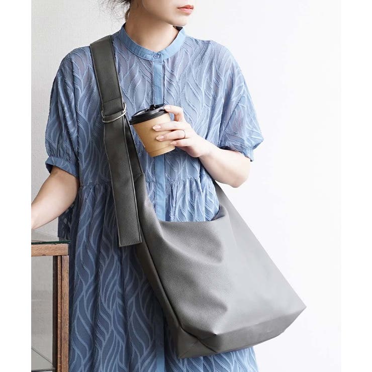 ダークグレー | ソフトラウンド ワンショルダーバッグ［ラージ］ | e-zakkamania stores