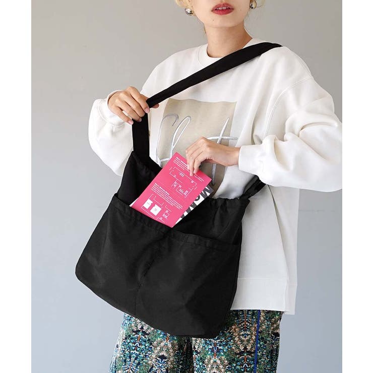 ブラック | ドロスト ラージ ショルダーバッグ | e-zakkamania stores