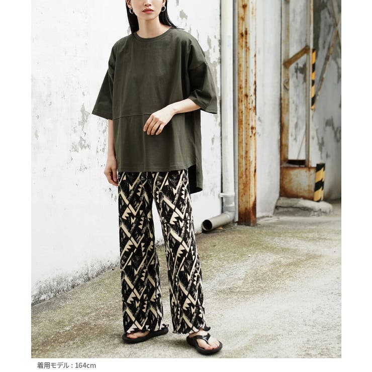 モノトーンエスニック柄 プリーツパンツ | e-zakkamania stores | 詳細画像7 
