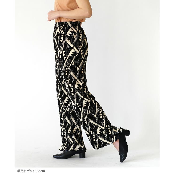 モノトーンエスニック柄 プリーツパンツ | e-zakkamania stores | 詳細画像8 