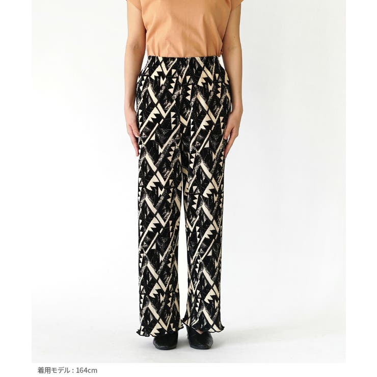 モノトーンエスニック柄 プリーツパンツ | e-zakkamania stores | 詳細画像9 