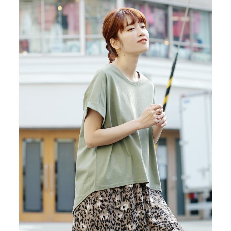 アッシュカーキ | zootie（ズーティー）：汗しみない Tシャツ［ワイドシルエット］ | e-zakkamania stores